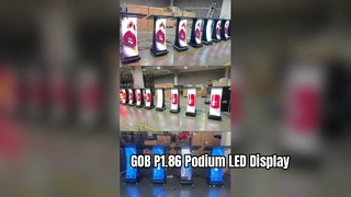 Telão LED de pódio GOB P1.86 Telão LED criativo W600×H1145,51mm