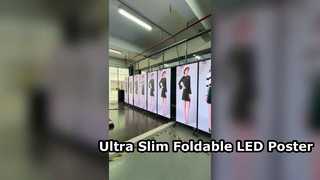 Tela de pôster LED ultrafina portátil dupla face